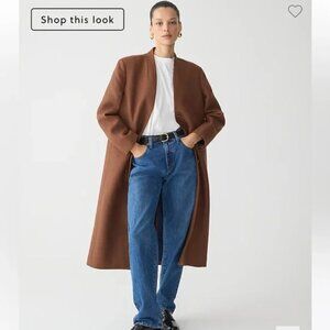 NWT J.Crew Palais topcoat in Italian melton wool blend (00)